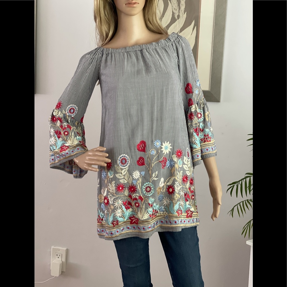 Philip Marc Mademoiselle embroidered top/dress Sm